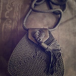 Black File Rope Shoulder Bag